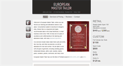 Desktop Screenshot of europeanmastertailor.com